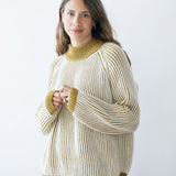 Brooke Sweater Moss Green-Ecru