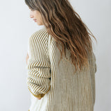 Brooke Sweater Moss Green-Ecru