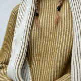 Brooke Scarf Moss Green-Ecru