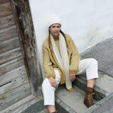 Brooke Scarf Moss Green-Ecru