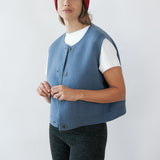 Louis Vest Light Grey - Dolphin Blue
