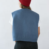 Louis Vest Light Grey - Dolphin Blue