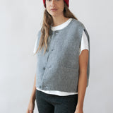 Louis Vest Light Grey - Dolphin Blue