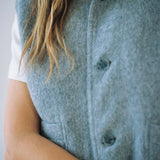 Louis Vest Light Grey - Dolphin Blue