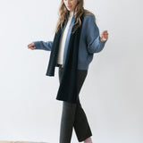 Eleanor Reversible Jacket Light Grey - Dolphin Blue