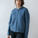 Eleanor Reversible Jacket Light Grey - Dolphin Blue