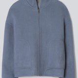 Eleanor Reversible Jacket Light Grey - Dolphin Blue