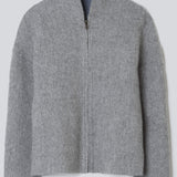 Eleanor Reversible Jacket Light Grey - Dolphin Blue