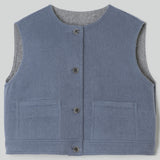 Louis Vest Light Grey - Dolphin Blue