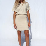 Janet Knit Skirt Ivory