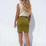 Janet Knit Skirt Moss Green