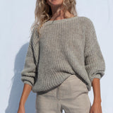 Vega Wrap Cardigan Undyed Light Grey