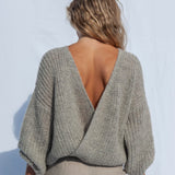 Vega Wrap Cardigan Undyed Light Grey