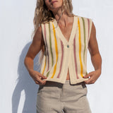 Cora Cotton Vest Stripes