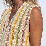 Cora Cotton Vest Stripes