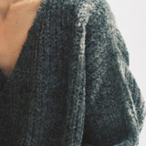 Vega Wrap Cardigan Dark Grey