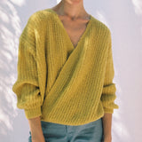 Vega Wrap Cardigan Mustard