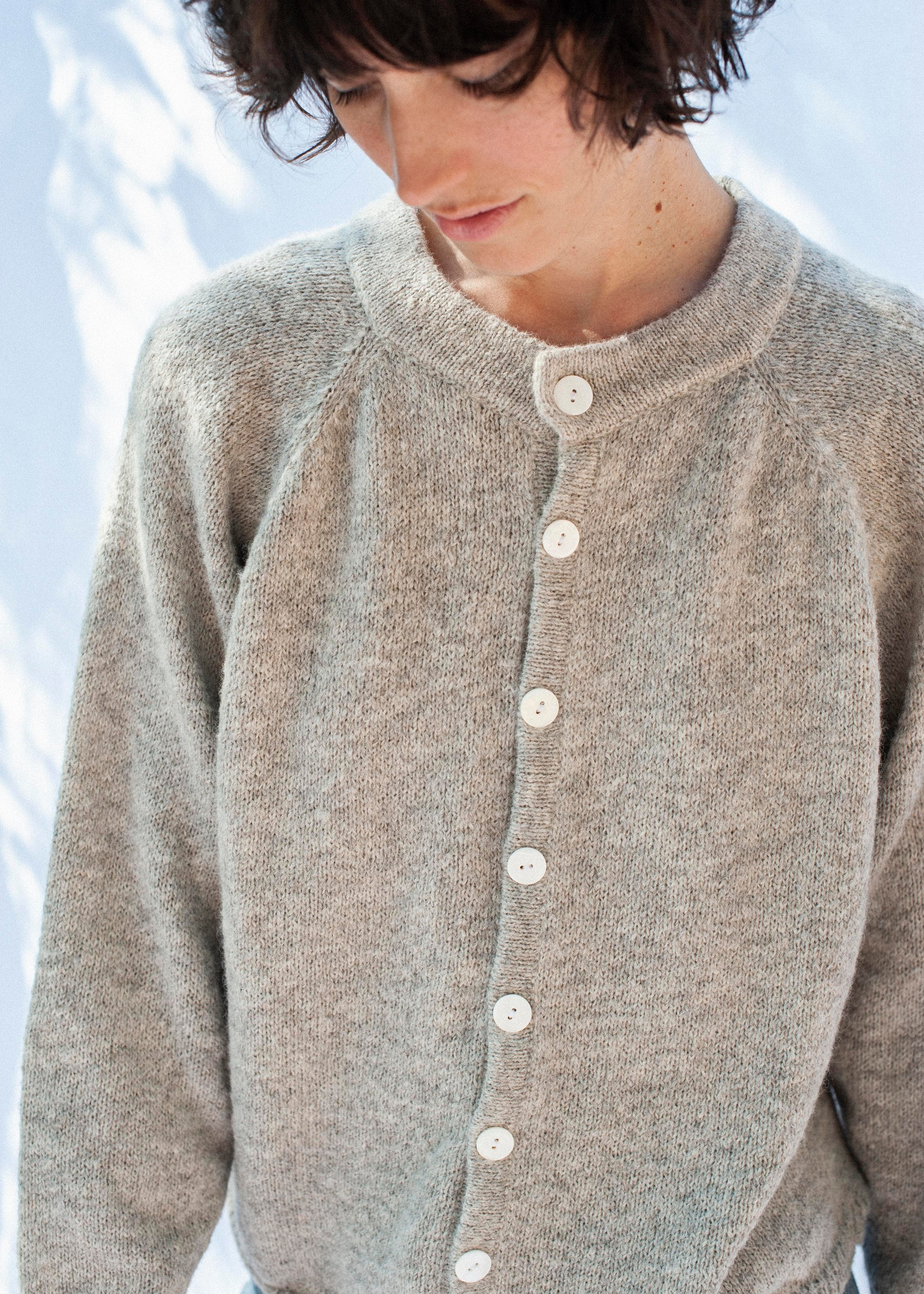 Dolores Knit Cardigan Undyed Light Grey