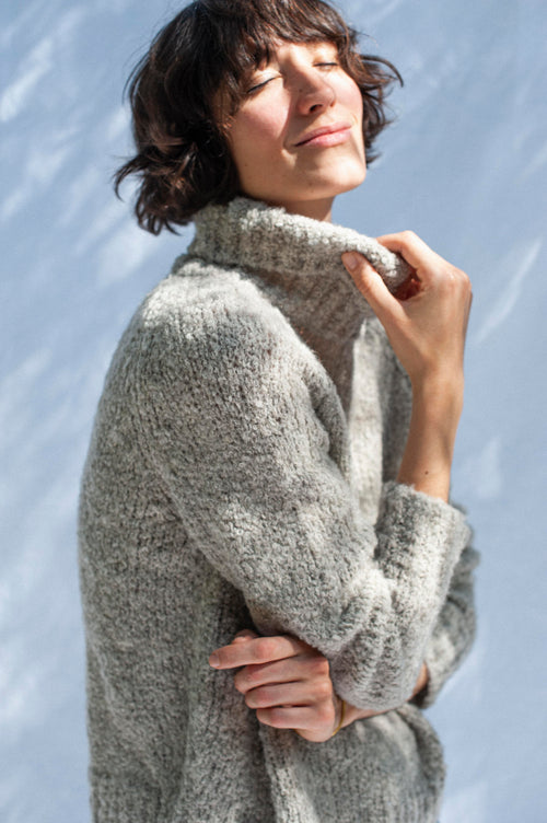 Knit Sweater Ode Undyed Grey