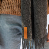 Paolo Recycled Alpaca Scarf Dark Grey