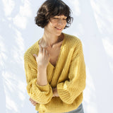 Vega Wrap Cardigan Mustard