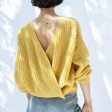 Vega Wrap Cardigan Mustard