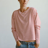 Luana Longsleeve Top Red-White