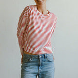 Luana Longsleeve Top Red-White