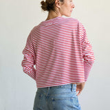 Luana Longsleeve Top Red-White