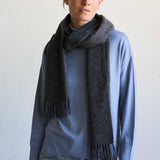 Paolo Recycled Alpaca Scarf Dark Grey