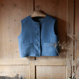 Louis Vest Light Grey - Dolphin Blue