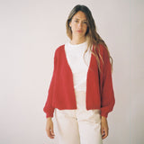 Vega Wrap Cardigan Pomegranate