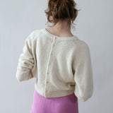 Dolores Knit Cardigan Undyed Ivory