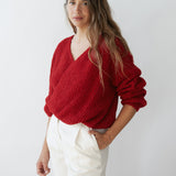 Vega Wrap Cardigan Pomegranate