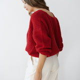Vega Wrap Cardigan Pomegranate
