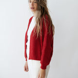 Vega Wrap Cardigan Pomegranate