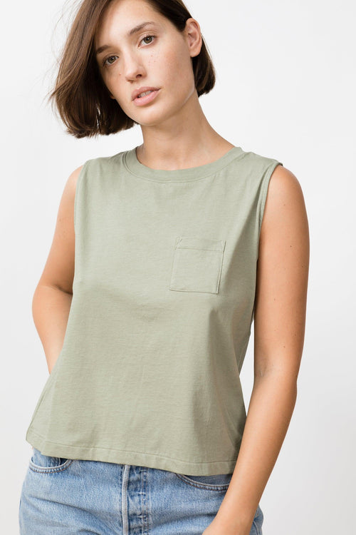 Taschen-T-Shirt Lima Mandelgrün