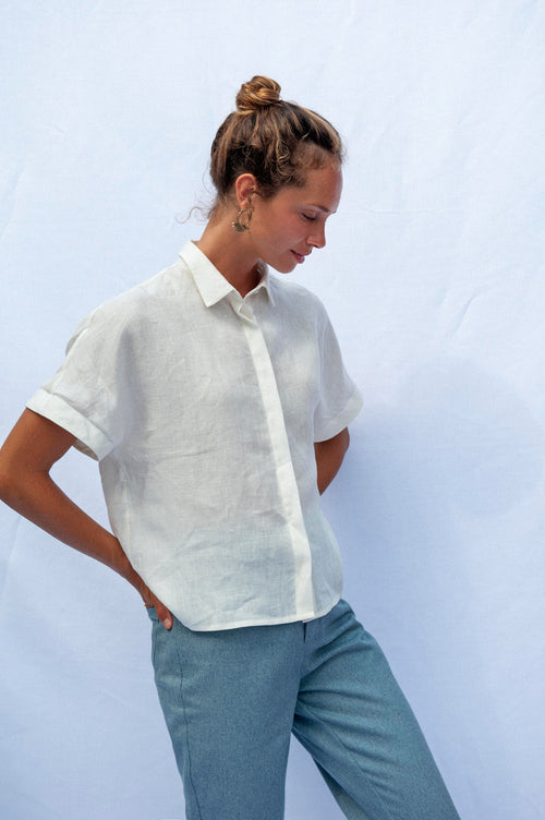 Linen Blouse Tona Ecru