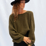 Vega Wrap Cardigan Olive