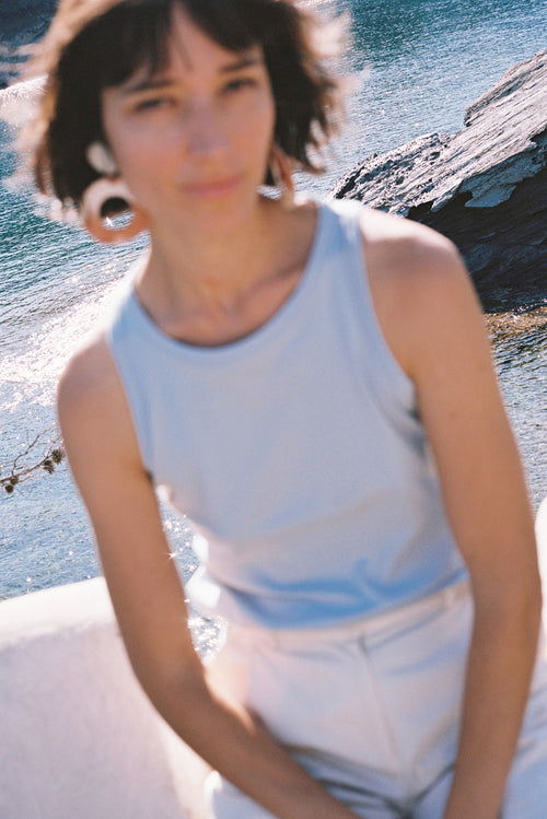 Kaia Tank Top Ice Blue
