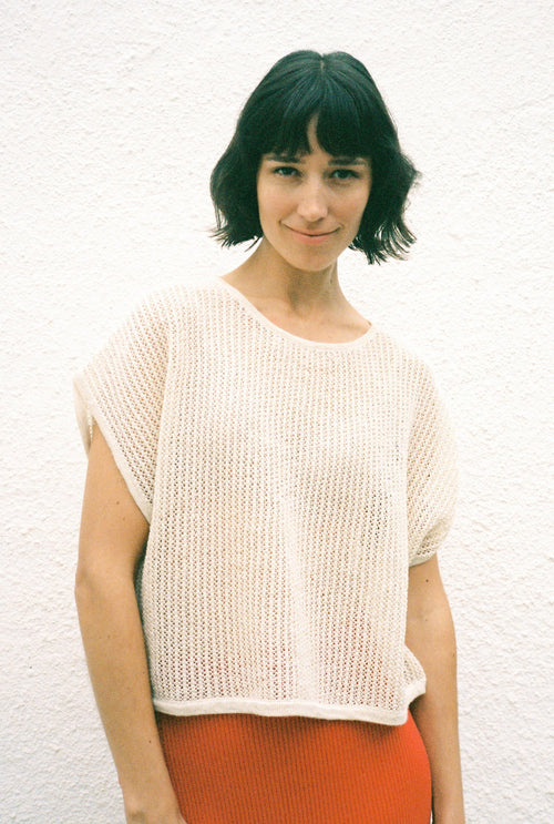 Delia Knit Top Ivory