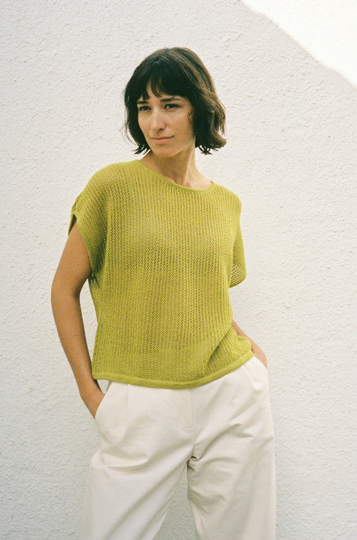 Delia Knit Top Lime