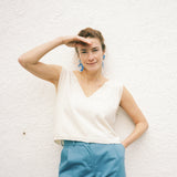 Flora Knit Top Ivory