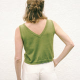 Flora Knit Top Moss Green