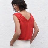 Flora Knit Top Poppy Red