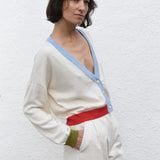 Mika Cardigan Ivory, Moss, Ice Blue, Red