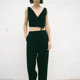 Yara Wrap Top Black