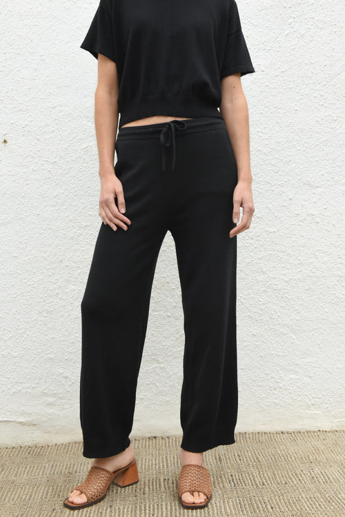Zaira Knit Trousers Black