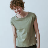 Isla Crew Tee Almond Green