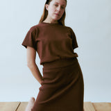 Janet Knit Skirt Chocolat